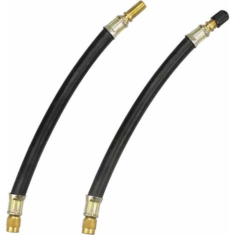 2 Pieces Tire Valve Extension Tire Hose Valve Hose 195mm Flexible Rubber Valve Extension for Truck/Bus and Trailer Tire (1/5)
