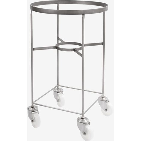 Chariot inox pour bac grand volume hémisphérique 75 L - Gilac