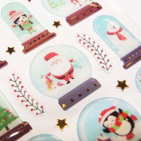 Stickers Noël - Boules à neige (1/2)