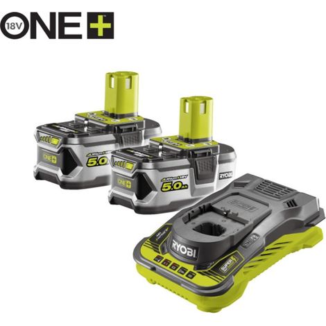 RC18150-250G - Pack Chargeur Ultra-Rapide 5A & 2 Batteries Lithium+ 18V ONE+ 5Ah