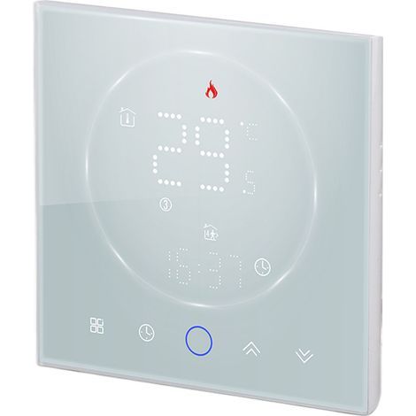 Intelligenter Thermostat, Heizungsthermostat, programmierbarer Funkthermostat, 13 mm Einbauhöhe, AC 95–240 V, Weiß (1/5)