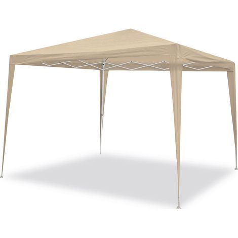 Carpa California 3x3m de aluminio plegable Beige. Jardín, playa, campo, terraza (1/5)