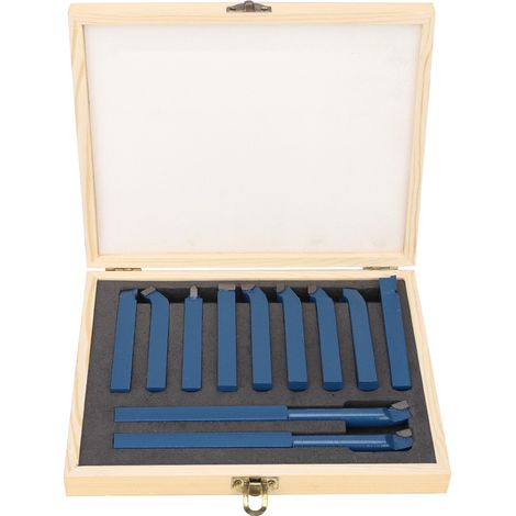 11 pièces outils de tournage à souder carbure, jeu de coupe pour tour, 16x16mm (1/5)