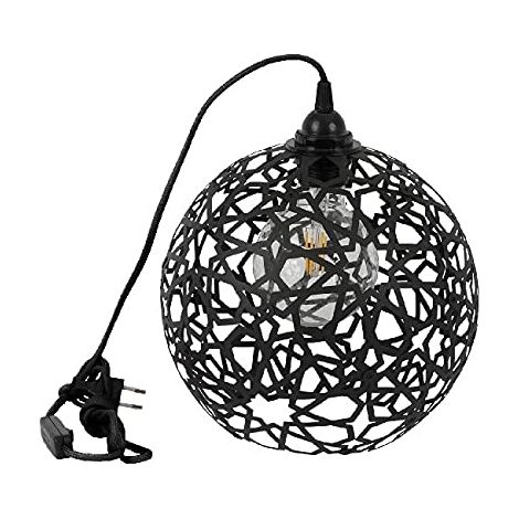 Lampe de Bureau Seljuk - Bureau, Table de Chevet - Noir en Métal, 25 X 25 X 28cm, 1 X E27, Max 100W (1/4)