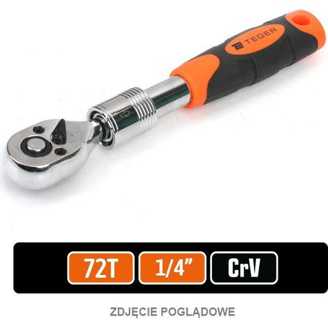 Cricchetto telescopico 1/4" 72T / teger (1/2)