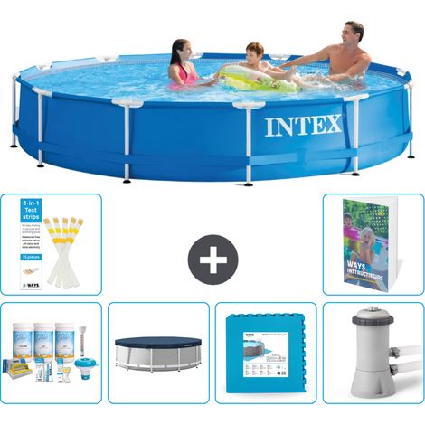 Frame Pool Rund - 366x76 cm - 7-teilig S66