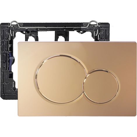 Plaque d'actionneur de chasse d'eau double compatible avec Geberit 115.770.46.6 Sigma01, doré brillant