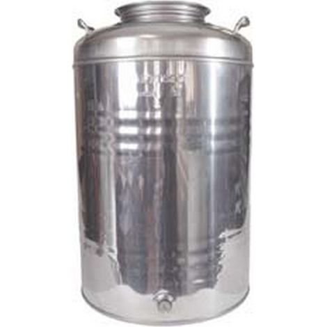 1PZ FUSTO INOX PER OLIO GRAFFATO LT.100 -  mm.460x720h.