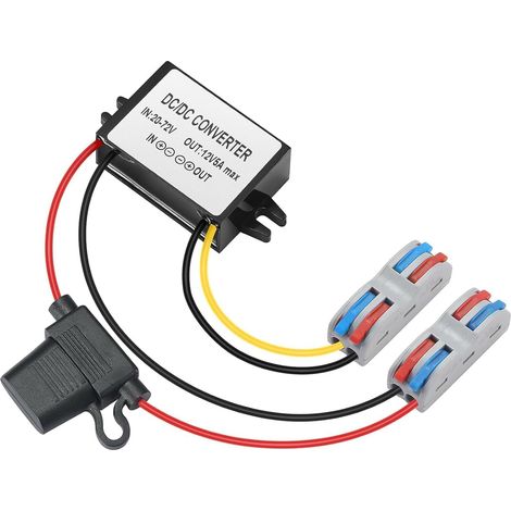Convertisseur DC/DC Buck 20-72V à 12V 5A 60W Max Transformateur d'Alimentation Pour Automobile Camions Lumières LED Convertisseur abaisseur pour automobile, lumières LED, chantiers, outils (1/5)