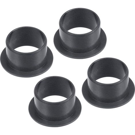 4pcs Bride Manchon Roulement 16 mm x 18 mm x 12mm POM Sans-huile Douille pour Equipement Machine Utilisation Noir (1/5)