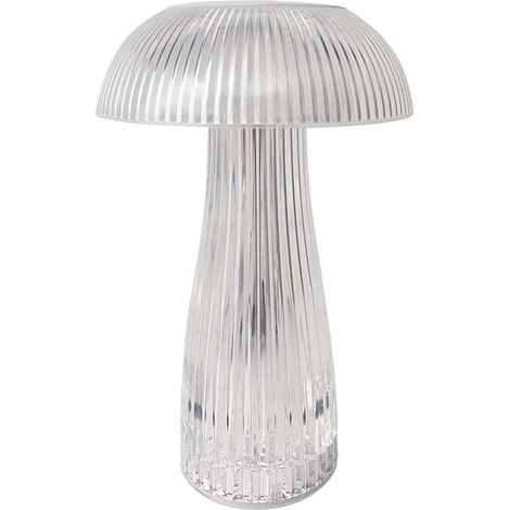 Lámpara de mesa LED recargable V-TAC de 1 W, transparente, táctil, CCT 3 en 1