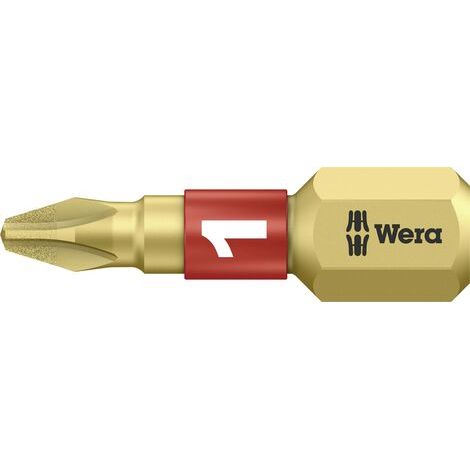 EMBOUT CRUCIFORME PH 1 WERA 05 056400 001 ACIER À OUTILS ALLIÉ, REVÊTEMENT DIAMANTÉ FORME (EMBOUTS): D 6.3 (1/3)