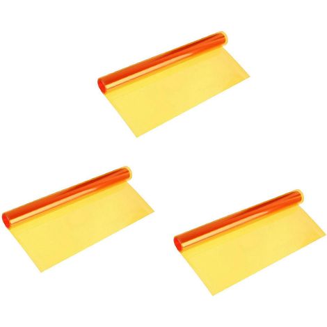 Film teinté orange pour phares de voiture, 3 films de protection 30 cm x 120 cm. (1/4)