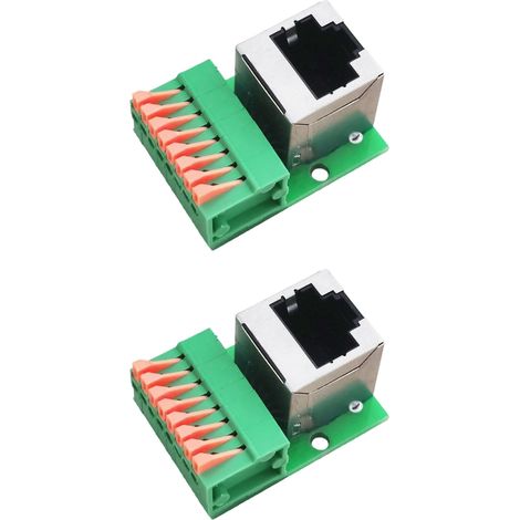 Blocs de jonction RJ45 industriels, adaptateurs, montage sur rail DIN, sans soudure