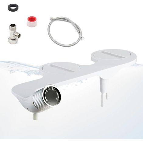 WC-Bidet, Einhebel-WC-Duscharmatur, ultradünnes Kaltwasser-Bidet mit Doppelduschkopf, für Hotels und Badezimmer