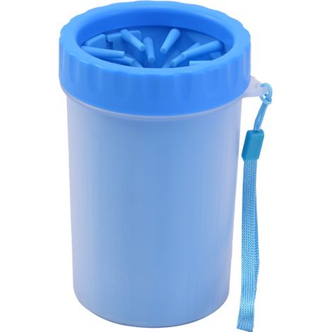 Pulitore per zampe di cane - lavazampe, pulitore per zampe 2 in 1, adatto a cani e gatti (blu) 14,58 cm (1/4)