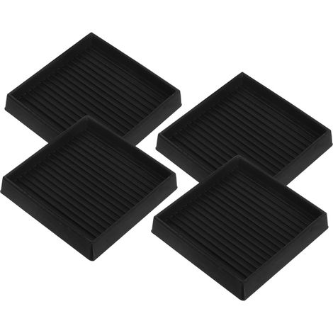 Patins carrés en caoutchouc pour pieds de meubles, lot de 4 (1/5)