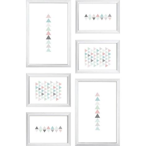 Mur de cadres Easy blanc, en résine recyclée - marque française (1/2)