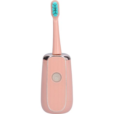 Brosse à dents électrique portable rechargeable USB étanche IPX7 avec boîte de stérilisation rose (1/5)