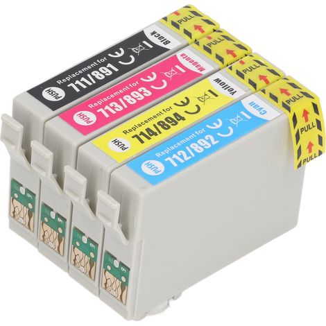 Tintenpatronen mit hoher Kapazität (Schwarz, Cyan, Magenta, Gelb) für die Drucker Styly D78, D92, D120, DX4000 und DX4050 (1/5)