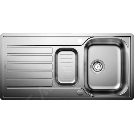 Blanco Lantos II - Évier, 1000x500 mm, avec commande de vidage et accessoires, inox brossé 526628 (1/4)