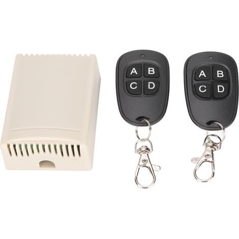 Interrupteur sans fil 4 canaux 433MHz télécommande universelle émetteur récepteur RF pour lumière porte électrique 24V (1/5)