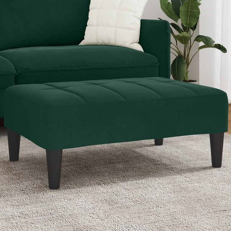 vidaXL Repose-pied vert foncé 77x55x31 cm velours (1/5)