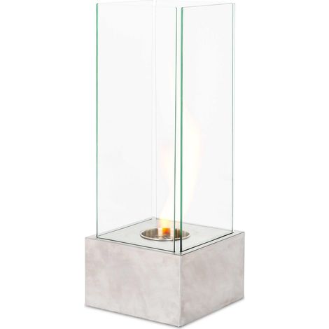 Camino a Bioetanolo da Pavimento 25x25x65 cm Silver (1/5)
