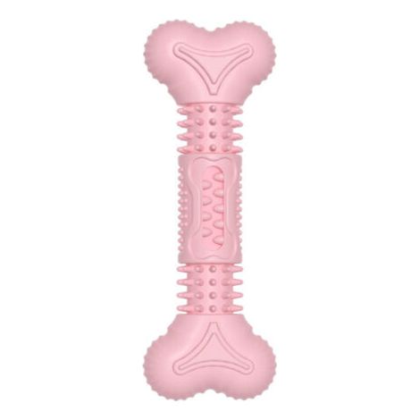 VtiziklJouet pour Chien, Nettoyage des Dents en Caoutchouc Naturel Jouet à Mâcher pour Moyens et Petits Chiens Pas pour Les Chiens Agressifs(poudre de fleur de cerisier) (1/5)