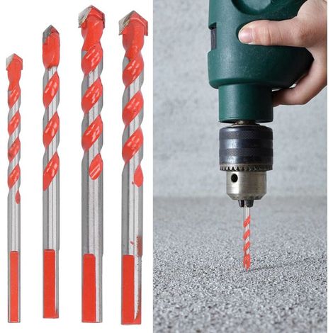 Jeux de 4 forets multifonctions pour perçage – diamètres 6 mm, 8 mm, 10 mm et 12 mm – outil d’agrandissement de trou polyvalent (1/4)
