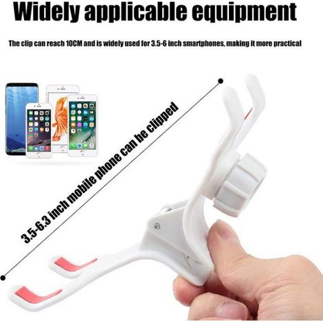 1 Support téléphone cou, flexible et réglable, accessoire PP blanc, pour lit canapé voiture (1/5)