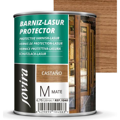 Lasure Protecteur Mat. Protège, décore et embellit tous les types de bois. 750 Millilitres, Marron (1/5)