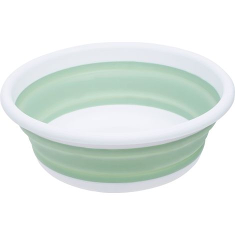 Premier Housewares Green White Collapsible Dish Rack / Cutlery Drainer Round Portable Compact Convenient for Everyday Use w38 x d38 x h14cm (1/4)