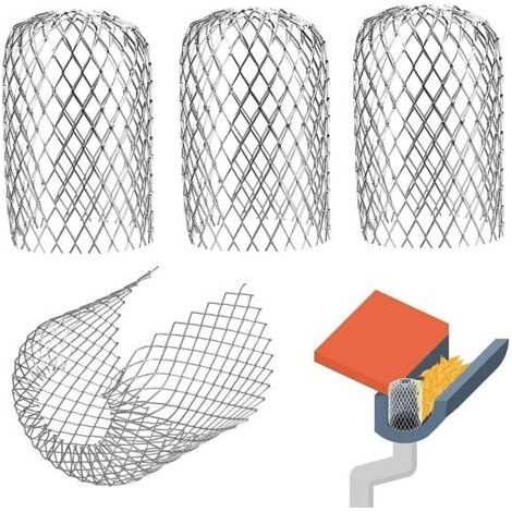 4 Pack Expandable Metal Gutter Guards, Leaf Strainer, Downspout Guard for Gutter (1/5)