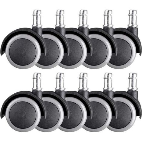10pièces Roulettes Pivotantes Silencieuses Multidirectionnelles Pour Chaise De Bureau Et Meubles Lot (1/4)