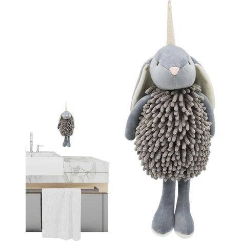 Serviettes de salle bain - moelleuses , en forme lapin , douces , absorbantes et décoratives Serviet