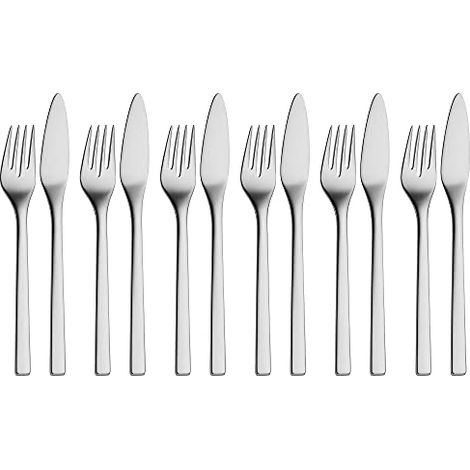 WMF 1181356346 Stratic - Servizio di posate da pesce in acciaio Cromargan Protect, 12 pezzi (1/4)