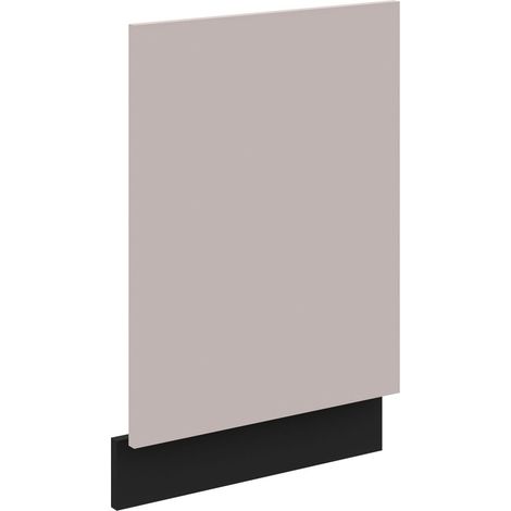 Frontblende für integrierten Geschirrspüler 45 cm Küche ARONA Kaschmir beige matt + Schwarz Küchenzeile Küchenblock Einbauküche (1/4)