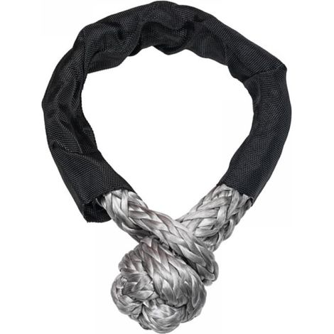 1Pcs Soft Shackle Towing Ropes for Truck ATV Marine, One-Piece Outdoor Recovery Straps, Gray (1/4)