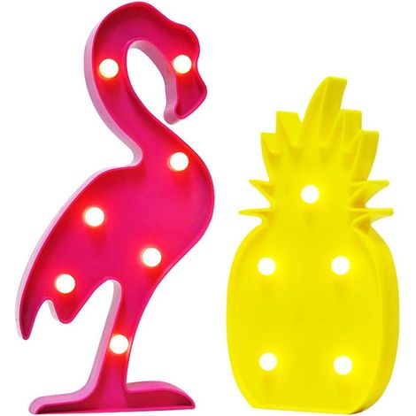 Luau-Partydekorationen Flamingos Ananas Lichter Tropische H