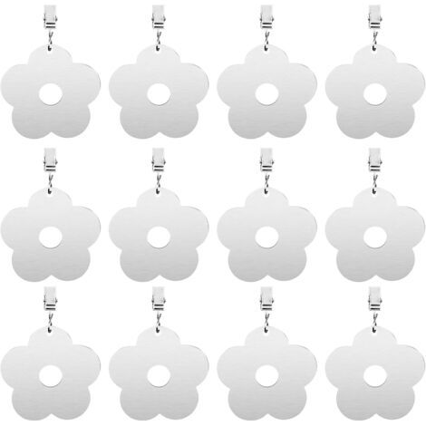 Diealles Shine Poids de Nappe, 12 Pièces Lourd Poids pour Nappe, Acier Inoxydable Poids de Nappe avec Clips, Pendentif Nappe pour Exterieur Jardin (1/5)