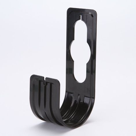KZQ Soporte para manguera de jardín, gancho para manguera de jardín, de acero, para exteriores, color negro. (1/4)