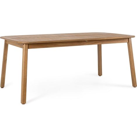 Tavolo "Danubio" in legno di acacia effetto teak, per arredo interno ed esterno -180/240 x 100 x h 75