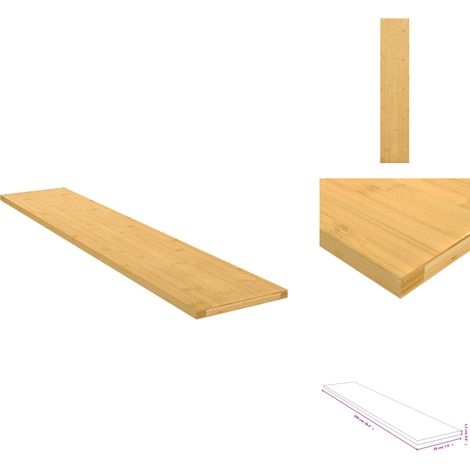 Étagère murale 100x20x1,5 cm bambou - Étagère Murale - Étagère Bambou - Rangement Mural - Décoration Murale - Étagère Flottante (1/4)