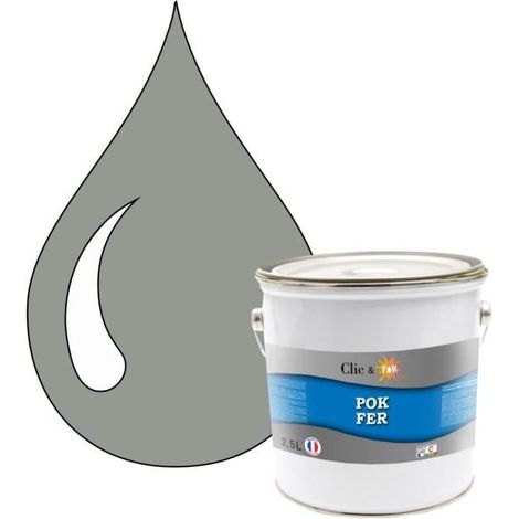 Peinture - POK - Glycérophtalique - 10L - Antirouille - RAL 7004 Gris de sécurité (1/4)