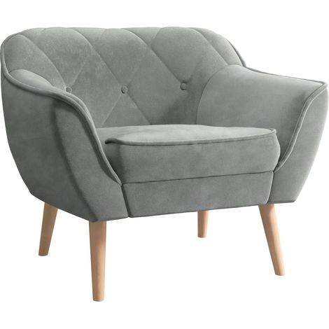 Sillón Glenview 108, Kronos 53, 75x80x74cm, Tapiz, Patas: Madera, 0