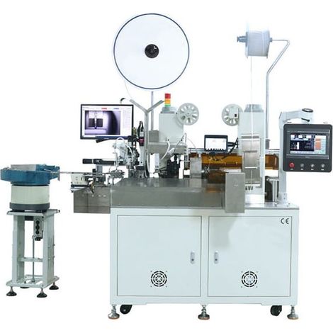 Macchina automatica per crimpatura, inserimento del connettore su un lato (1/2)