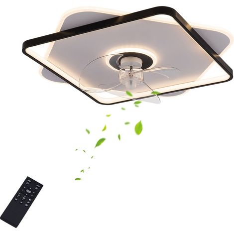 18.5'' Ventilateur de plafond encastré Petit ventilateur de plafond à pales Éclairage avec télécommande (1/5)