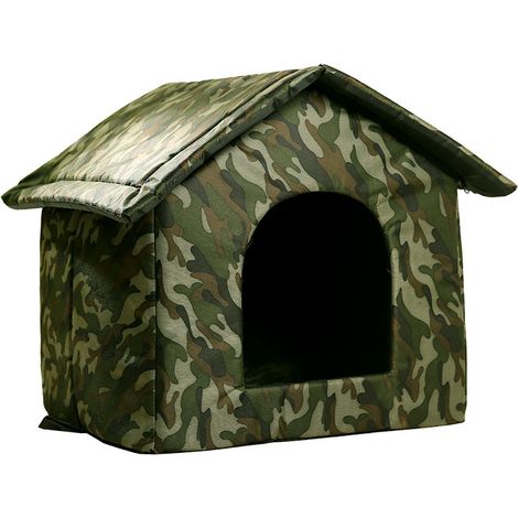 Niche imperméable Oxford pour chat et chien, abri extérieur résistant au vent et à la pluie, facile à installer (1/5)