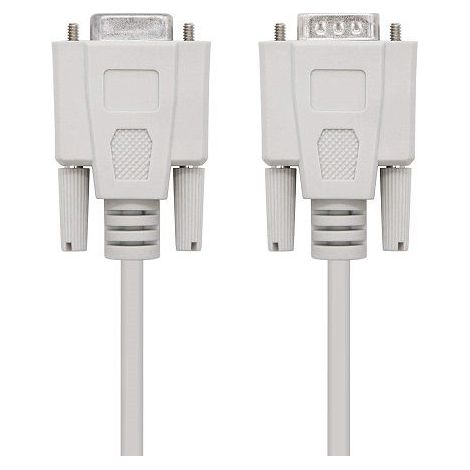 Cable serie null modem DB9 hembra -DB9 hembra 1.8 M Beige (1/4)